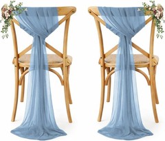 MDS® Pack of 10 Chiffon Chair Sashes Bows Wedding Events Supplies Decorations