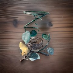 Metal Leaves And Yellow Bird Candle Holder Stand
