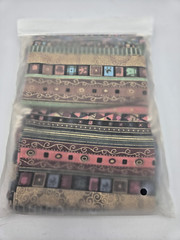 PINOWU Ethnic Style Drawstring Gift Bags 5×7″ Cotton Gift Pouches 12-Pack NEW