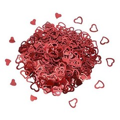 ONLYKXY 1200Pcs Love Heart Shaped Confetti, Table Wedding Decoration, Red