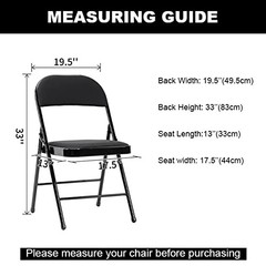 Spandex Chair Cover,12PCS,Chair Covers,Living Room Folding Chair 12Pack Black
