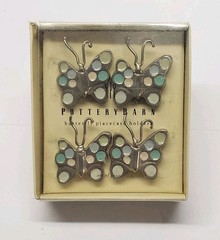8 Pieces Pottery Barn Butterfly Place Card Holders