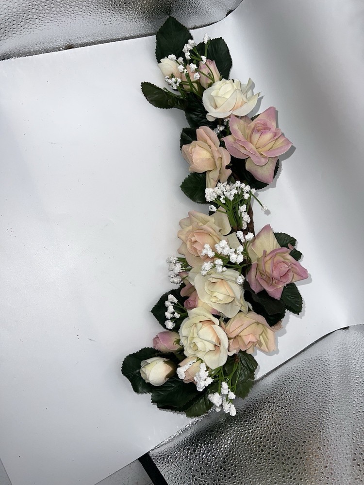 Pink & White & Greenery Artificial Floral Piece