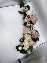 Pink & White & Greenery Artificial Floral Piece