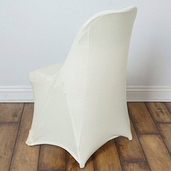 10 Ivory Stretchable Spandex Chair Covers Wedding Banquet Reception Decorations