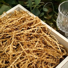 8 oz NATURAL Kraft Crinkle Paper Shred BASKET Gift Box Filler Party Decorations