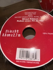 Gray Faux fur ribbon 3 1/2” x 9’ each lot of two wired ribbon