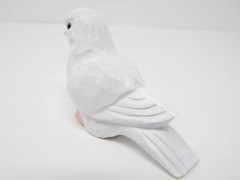 Dove Cake Top Bride Groom Love Bird Church Wedding Engage Carve Wood Statue