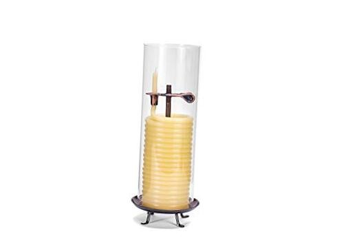 80-Hour Eco-friendly Natural Beeswax with Candle with Glass Cylinder Candle