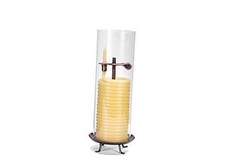 80-Hour Eco-friendly Natural Beeswax with Candle with Glass Cylinder Candle