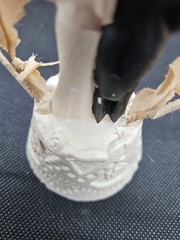 Vintage 40s 50s Coast Novelty Wedding Cake Topper Chalk Couple Bride Groom