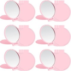 Pieces Compact Mirrors Bulk, Mini Folding Pocket Mirrors for Purse, 12 Pink