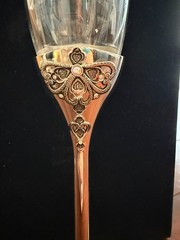 Things Remembered Toasting Champagne Glasses Swarovski Crystal Pair + Pic frame