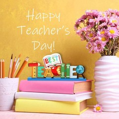 Jetec 3 Pack Teacher Appreciation Table 7.36 inches x 7.87 inches, Multicolor