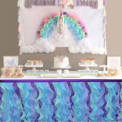 Table Skirts for Rectangle Table Decors Table Skirting Cover Baby Shower Wedding