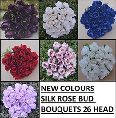 ARTIFICIAL SILK FLOWER ROSE FLOWERS WEDDING BOUQUET PRE MADE ROSES BUDS PEONY