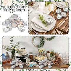 MTLEE 50 Pcs Greenery Wedding Candles Gift Favors for Guests 1 Oz Lavender…