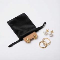 12pcs Black Velvet Drawstring Bags 3×4 inches Small Velvet Cloth Bags Jewelry