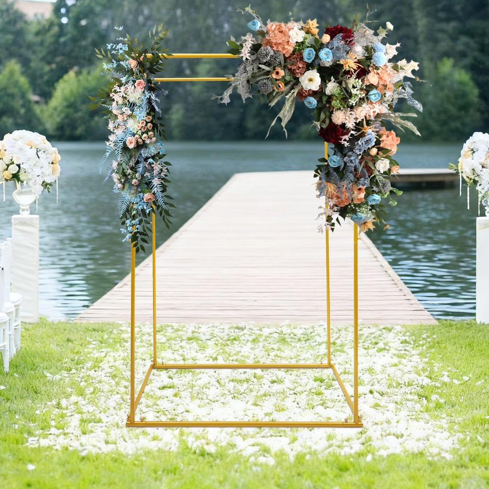 Rectangle Wedding Arch Birthday Party Metal Balloon Frame Backdrop Stand 1.8M