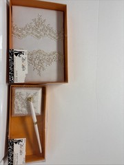 His & Hers Wedding Set/Guest Book & Pen *Missing 5 Pages* Dried Out Pen*