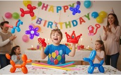KADBANER 260Q Long Balloons 100 Pack latex 8.5 x 11 x 0.5 inches, Multi