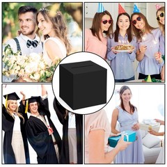 Black Card Box Holder With Slot 10 Inch Wedding Graduation Gift Money Envelope