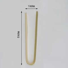 50 NATURAL 6″ long Bamboo Disposable Food Serving Tongs Party Wedding Tableware