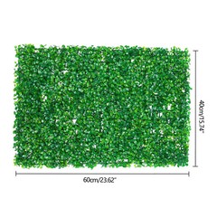 12pcs 24×16″ Artificial Boxwood Mat Wall Hedge Decor Privacy Fence Panel Grass