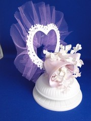 New Vintage Wilton Petite «Bells & Buds lilac Wedding CakeTop, 106-1003