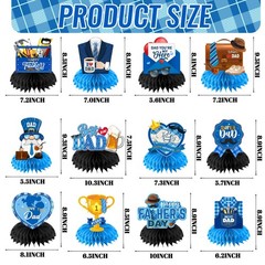 Fathers Day Decorations Honeycomb,12pcs Double Sided Fathers Day Centerpieces…
