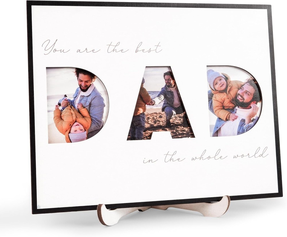 Father’s Day Gift For Dad, Photo Frame DAD Sign For Table Decoration, Photo F…
