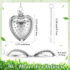 Gisafai 30 Set Bridal Shower Tea Party Favors for Guest Individual 30 Silver