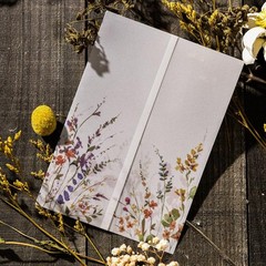 Puremigo 50 Pack Wildflower Printed Pre-Folded Vellum Jackets for