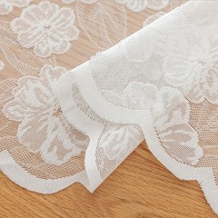 Jayla White Lace Tablecloth 60 X 120 120″ x 60″ (Rectangular), Camellia