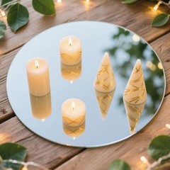 18 Pack Round Mirrors for Centerpieces, Circle Mirror Centerpieces for 12inch