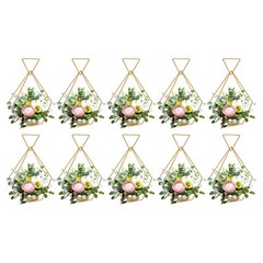 10pcs Diamond Shape Flower Vases Holder Wedding Centerpieces Stand Geometric