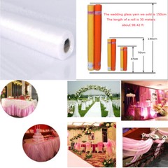 Festival/Wedding Draping Decoration Glass Yarn 59» Wide Golden or White 32Yards