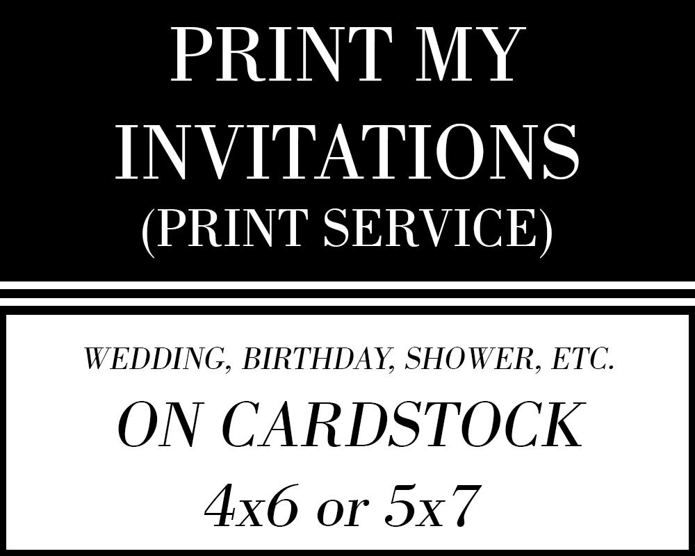 Print my invitations – Printing Service Cardstock, Birthday, Wedding, Envelopes