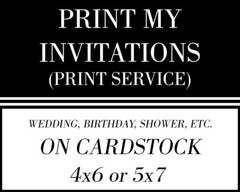 Print my invitations – Printing Service Cardstock, Birthday, Wedding, Envelopes