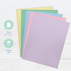 PrintWorks Easter Cardstock 8.5″ x 11″ – 200 Sheets – 5 Assorted Pastel Cards…