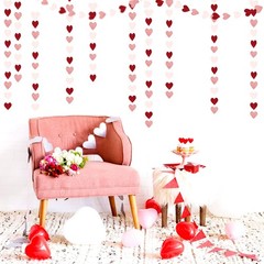 Rose-Gold Pink Burgundy-Red Party-Decorations Rose Gold Red Heart