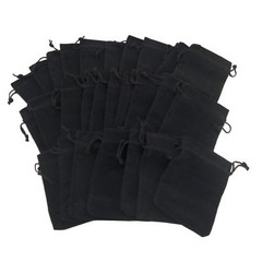 50 100 Black 3″x 4” 4″x6″ 5×7″ Jewelry Pouches Velvet Gift Bags Wedding Favors