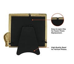 Square Elephant Photo Frame / 4×4 In | For Vertical Display on Tabletops 4″X4″