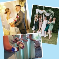 2 Pcs Wrist Corsage Silk Rose Pearls Wedding Bridesmaid Champagne