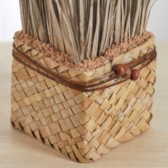 Natural Dried Grass Basket Topiary | 2 Pieces