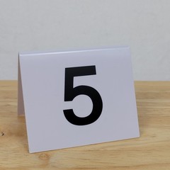 Wedding Table Numbers 1-25 White Plastic Tent Signs for Reception Restaurant