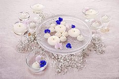 White Floating Candles – 48 Count Unscented – Premium European 3 Inch 4 Pack