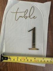 Set of 14 Acrylic Wedding Table Numbers (1–14) with Stands
