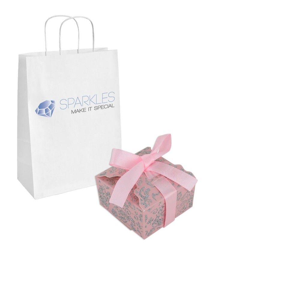 10 Pink Small Ribbon Wedding Favor Gift Boxes Party Event Candy Box Free Ship