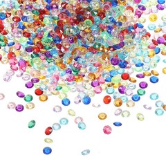 4000 Pcs Acrylic Wedding Table Diamonds 6mm Crystals Gems Mixed Colors